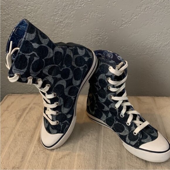 COACH BOBBEY Womens HighTop Sneakers in size 9B - Picture 1 of 10